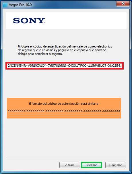 sony vegas 13.0 authentication code
